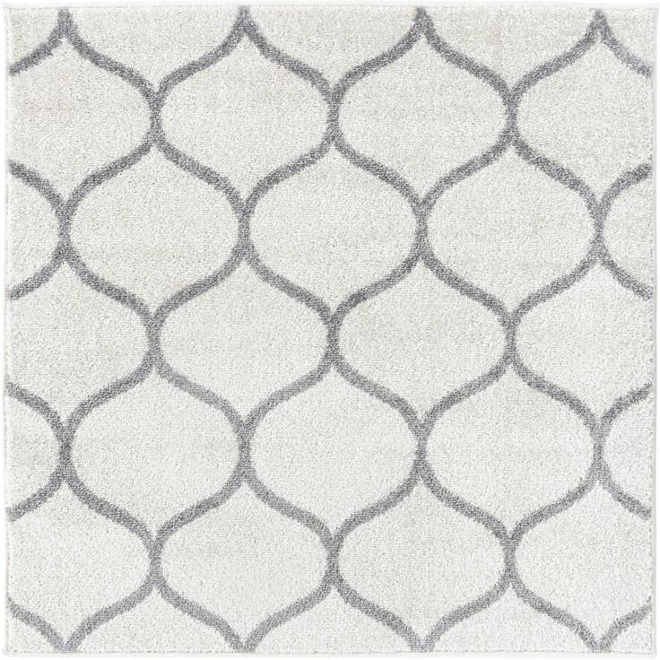 Detail image of 6' x 6' Lattice Frieze Square Rug