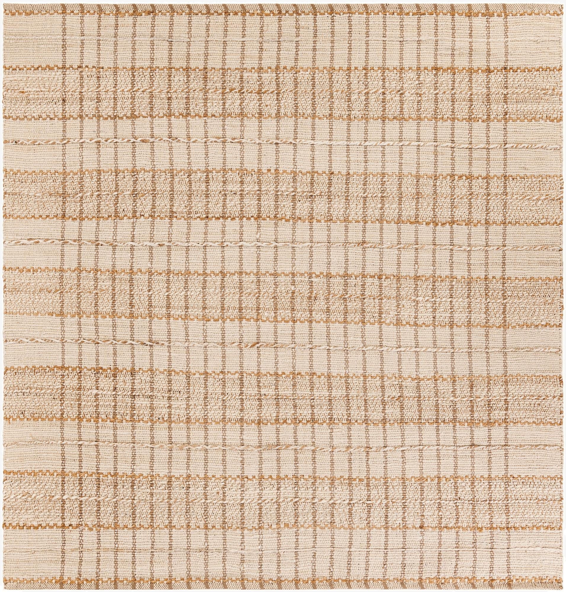 7' 10 x 7' 10  Hand Braided Laurel Handwoven Jute Square Rug