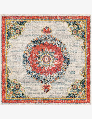 Ivory Madeline Square Rug