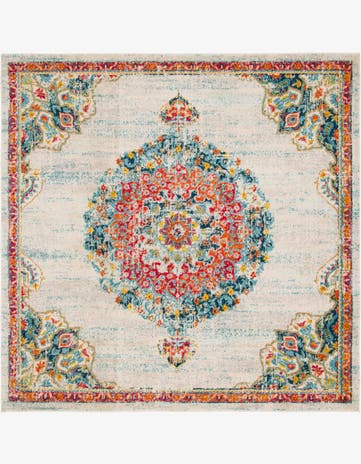 Ivory Madeline Square Rug