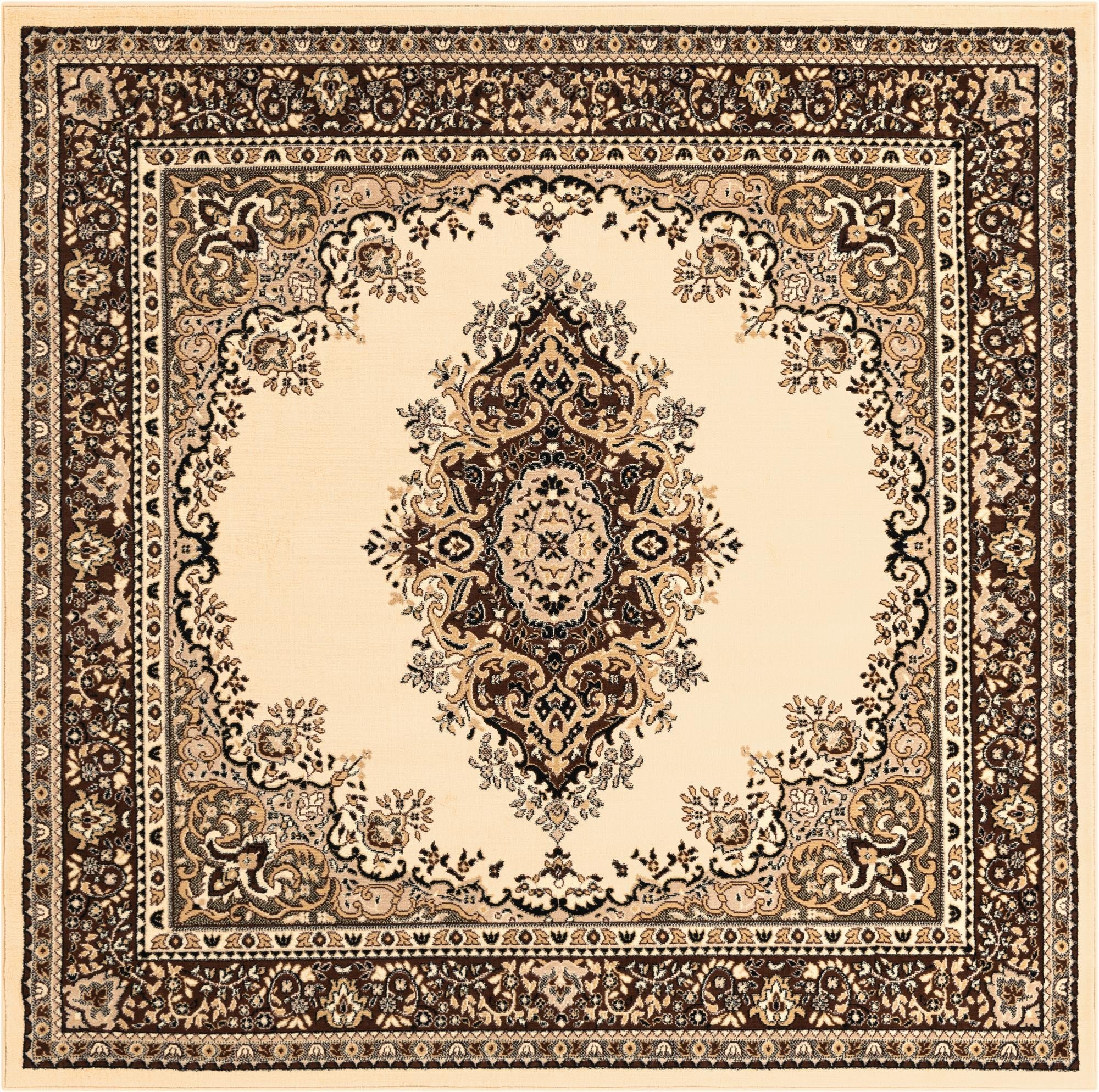 Primary image 7' 10 x 7' 10 Mashad Design Square Rug