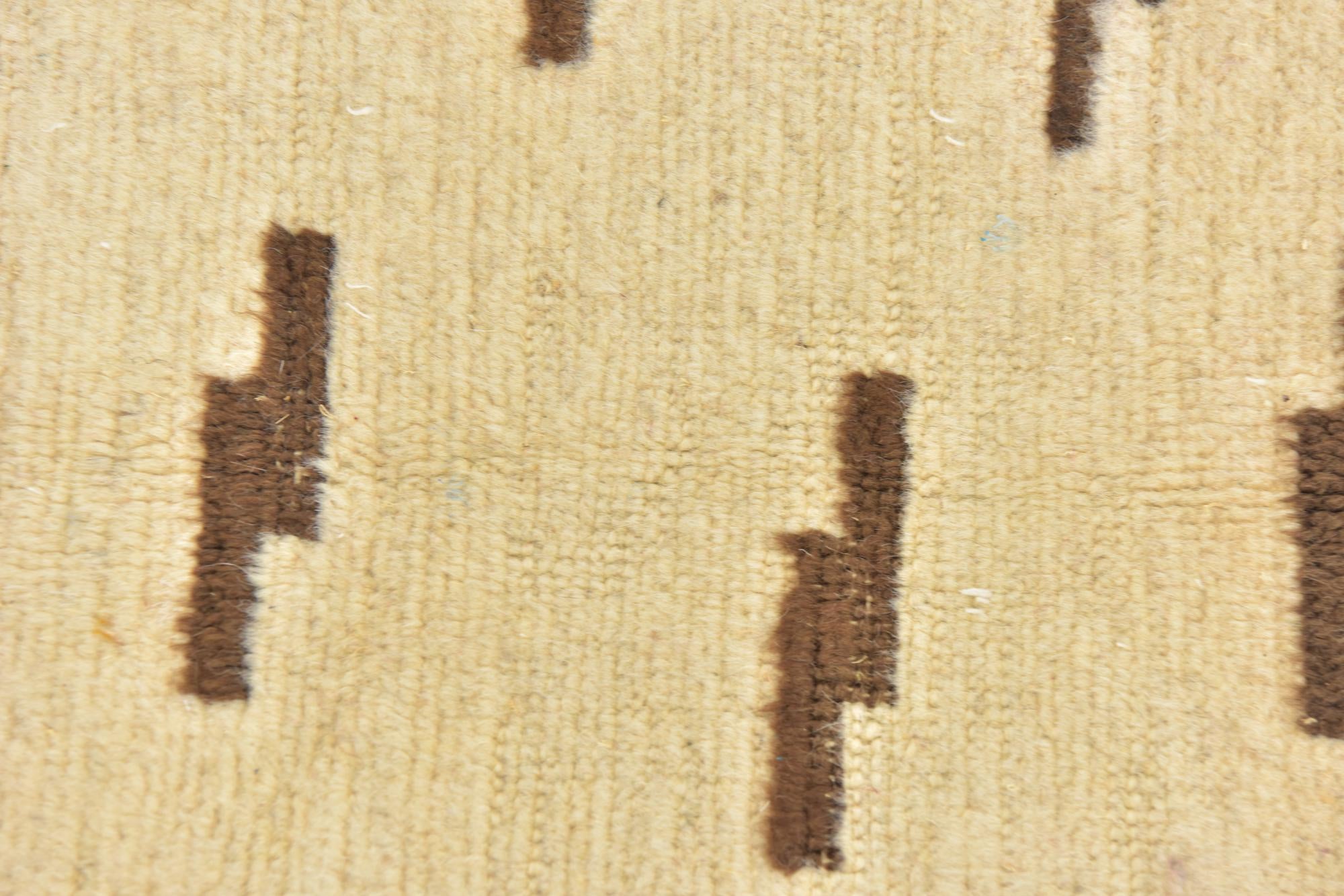 4' 9 x 5' 7 Hand Knotted Moroccan Wool Square Rug