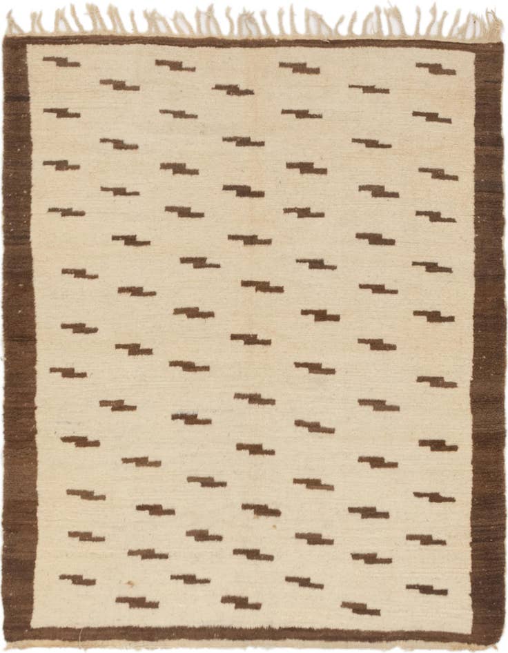 Detail image of 4' 9 x 5' 7 Hand Knotted Moroccan Wool Square Rug