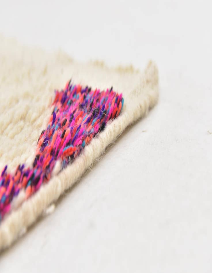 Detail image of 5' 7 x 6' 8  Hand Knotted Moroccan Wool Square Rug