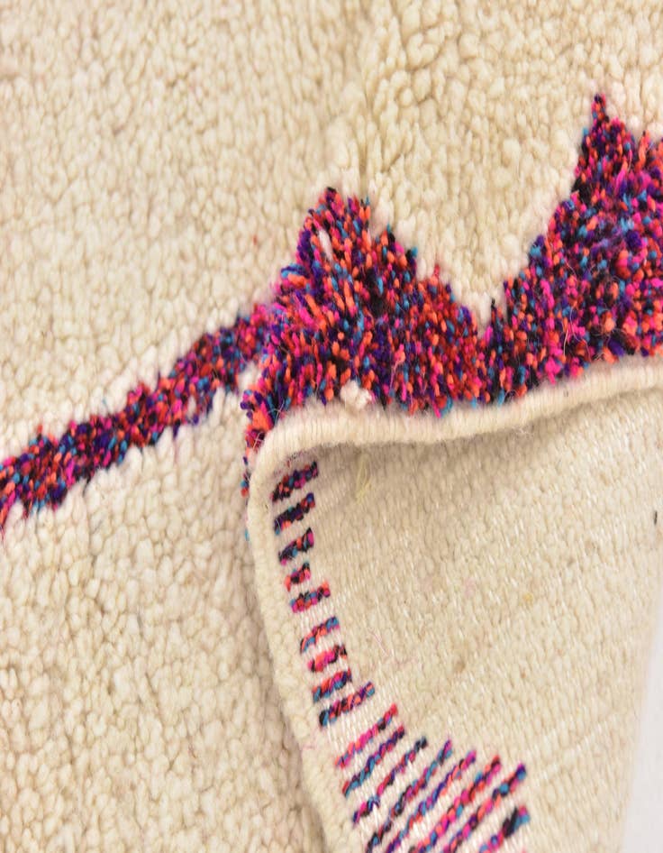 Detail image of 5' 7 x 6' 8  Hand Knotted Moroccan Wool Square Rug