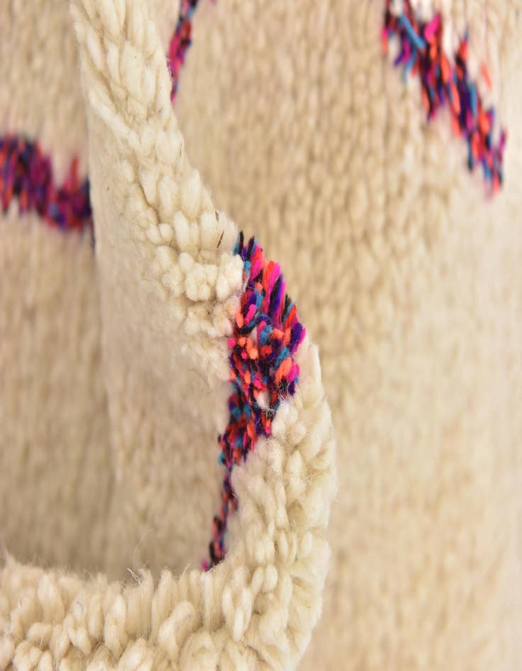Detail image of 5' 7 x 6' 8  Hand Knotted Moroccan Wool Square Rug