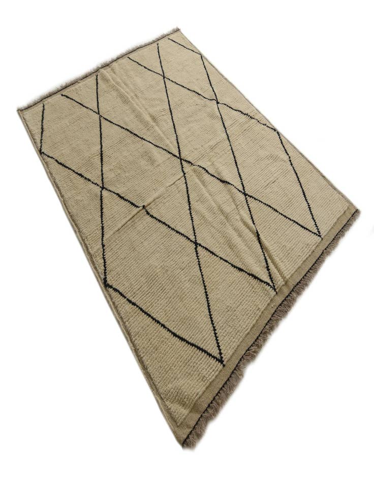 Detail image of 5' 5 x 6' 7  Hand Knotted Moroccan Wool Square Rug