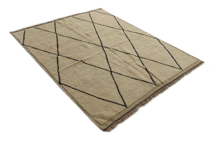 5' 5 x 6' 7 Hand Knotted Moroccan Wool Square Rug