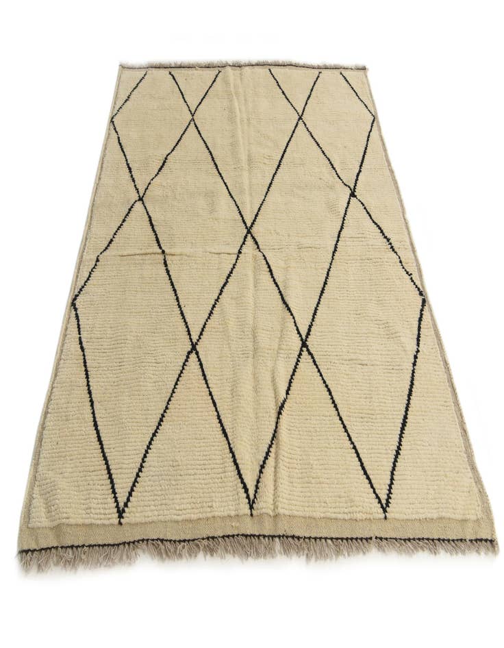 Detail image of 5' 5 x 6' 7 Hand Knotted Moroccan Wool Square Rug