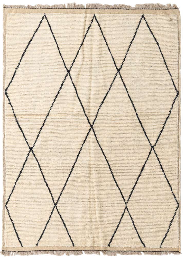 5' 5 x 6' 7 Hand Knotted Moroccan Wool Square Rug