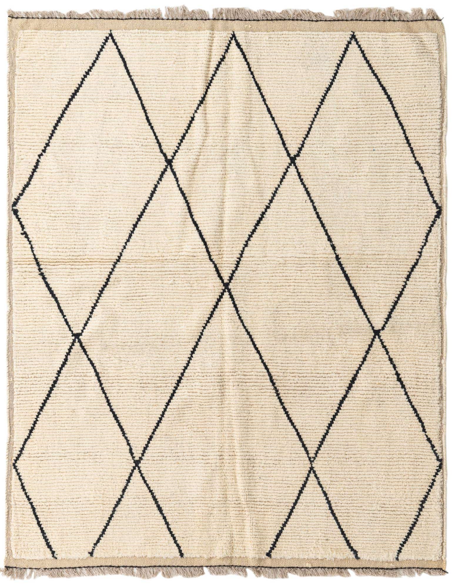 5' 5 x 6' 7 Hand Knotted Moroccan Wool Square Rug