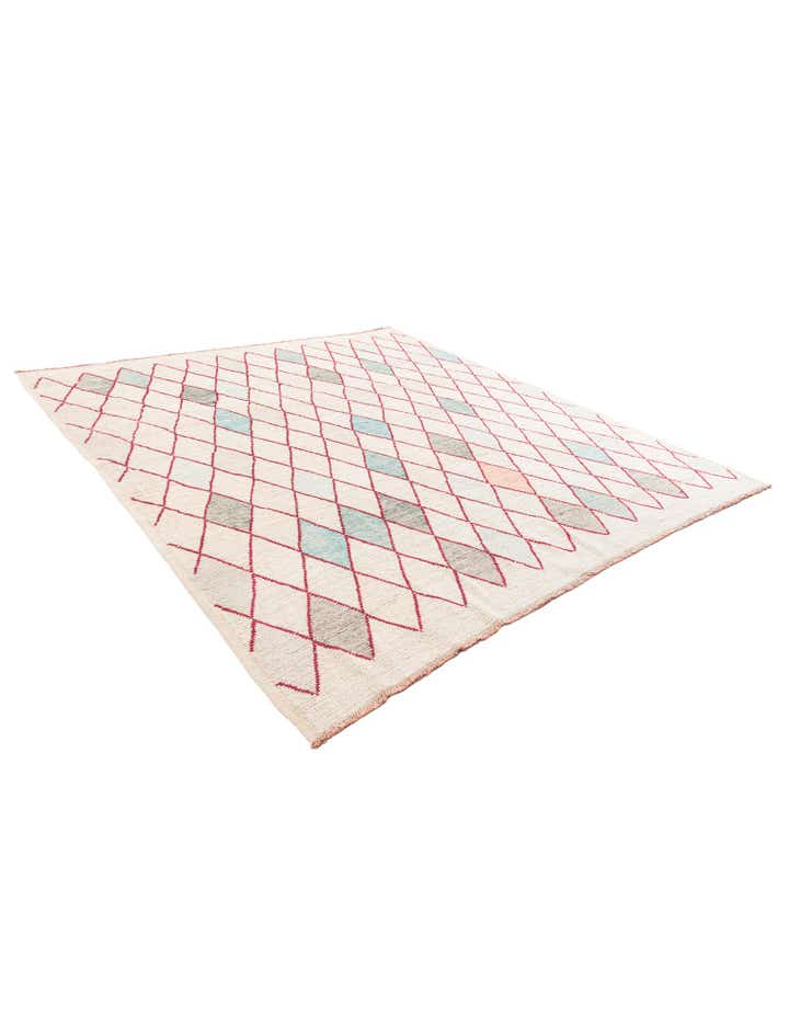 9' x 9' 9 Hand Knotted Moroccan Wool Square Rug