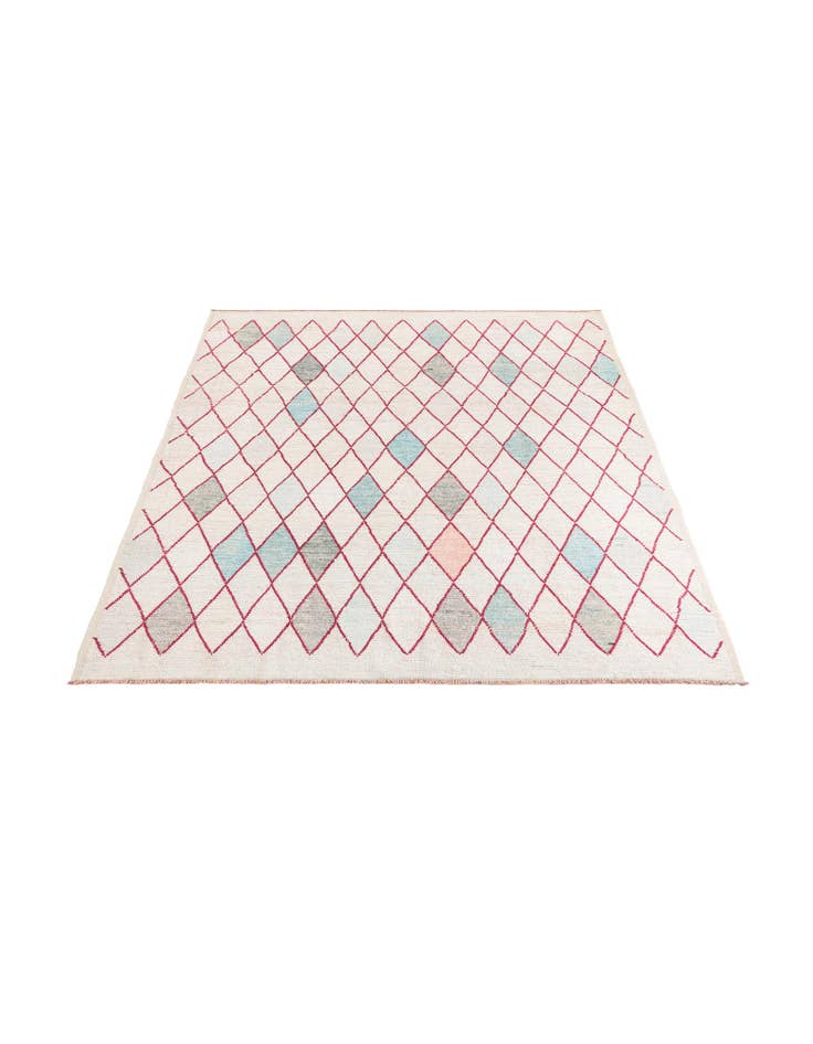 Detail image of 9' x 9' 9  Hand Knotted Moroccan Wool Square Rug