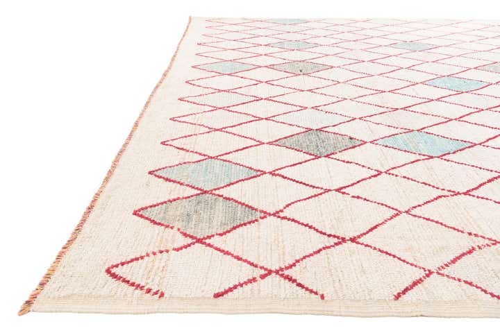 9' x 9' 9 Hand Knotted Moroccan Wool Square Rug
