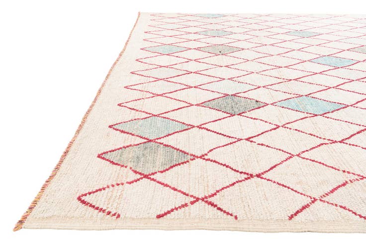 Detail image of 9' x 9' 9 Hand Knotted Moroccan Wool Square Rug