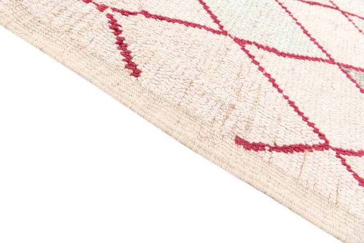 Detail image of 9' x 9' 9 Hand Knotted Moroccan Wool Square Rug