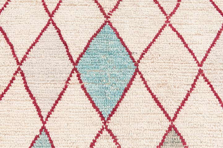 9' x 9' 9 Hand Knotted Moroccan Wool Square Rug