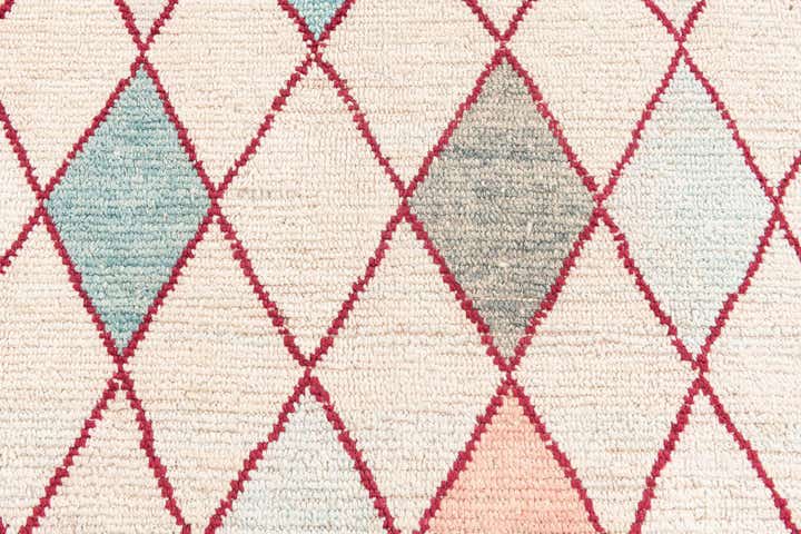 9' x 9' 9 Hand Knotted Moroccan Wool Square Rug