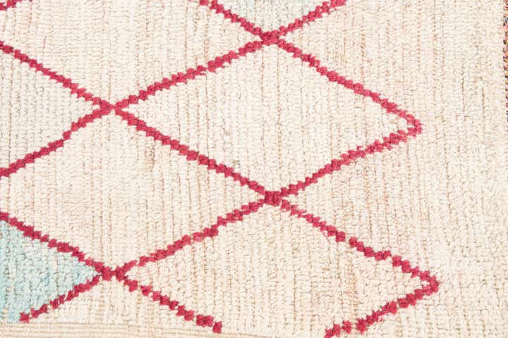 9' x 9' 9 Hand Knotted Moroccan Wool Square Rug