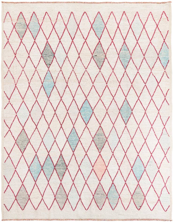 Detail image of 9' x 9' 9 Hand Knotted Moroccan Wool Square Rug