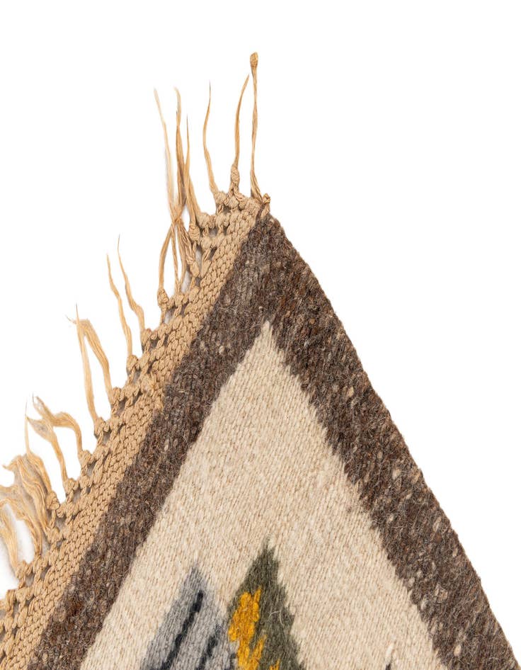 Detail image of 1' 8 x 1' 9  Hand Knotted Moroccan Wool Square Rug