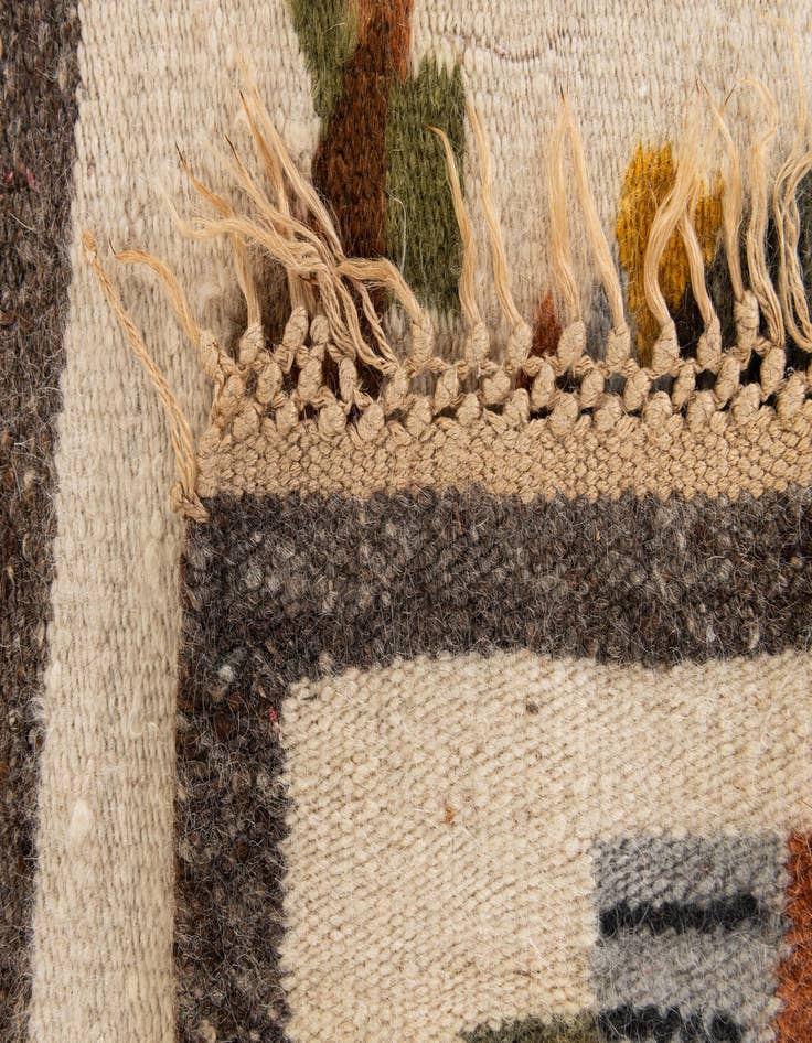 Detail image of 1' 8 x 1' 9  Hand Knotted Moroccan Wool Square Rug