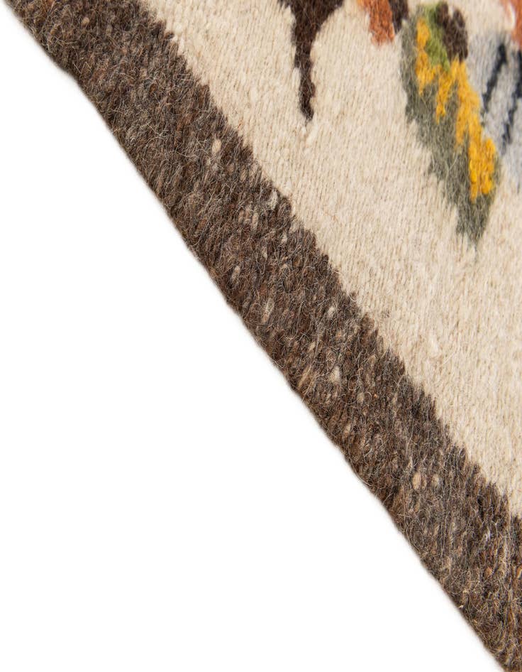 Detail image of 1' 8 x 1' 9  Hand Knotted Moroccan Wool Square Rug