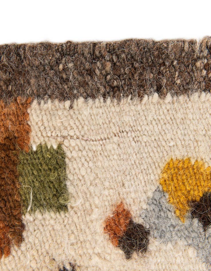 Detail image of 1' 8 x 1' 9  Hand Knotted Moroccan Wool Square Rug