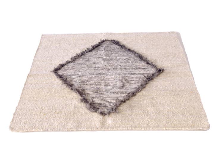 Detail image of 3' 11 x 3' 11 Hand Knotted Moroccan Wool Square Rug