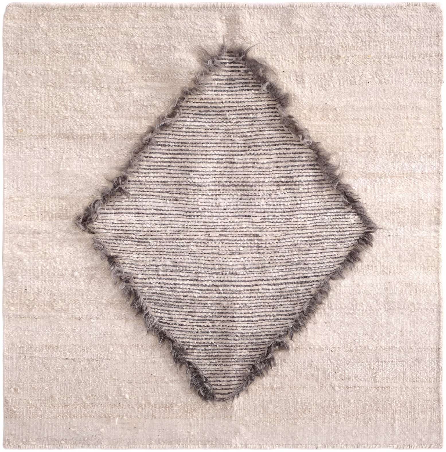 3' 11 x 3' 11 Hand Knotted Moroccan Wool Square Rug