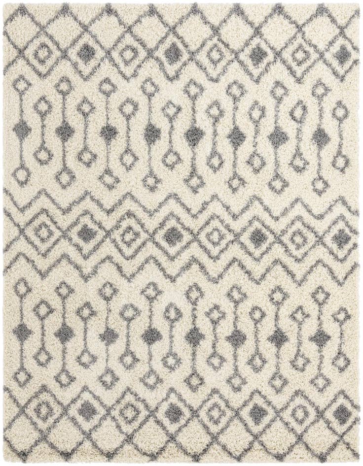 Detail image of 10' x 10' Moroccan Trellis Shag Square Rug