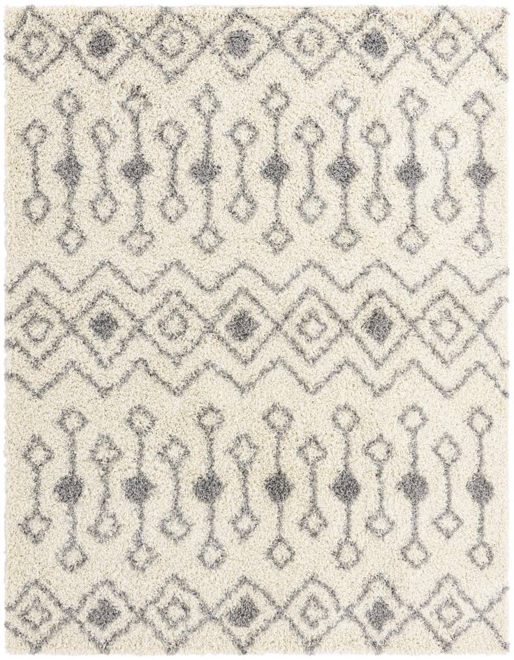 Detail image of 7' 10 x 7' 10 Moroccan Trellis Shag Square Rug