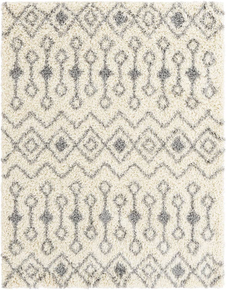 Detail image of 6' x 6' Moroccan Trellis Shag Square Rug