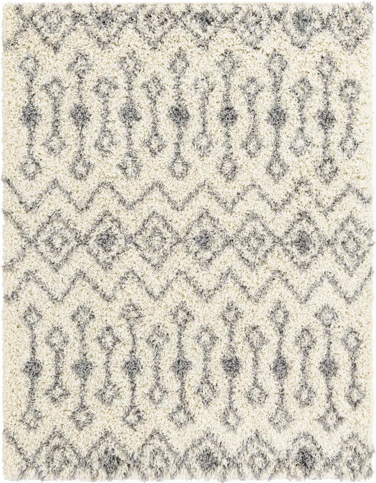 Detail image of 5' 3 x 5' 3 Moroccan Trellis Shag Square Rug