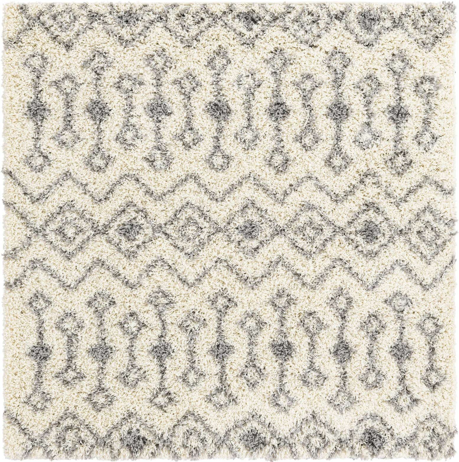 5' 3 x 5' 3 Moroccan Trellis Shag Square Rug