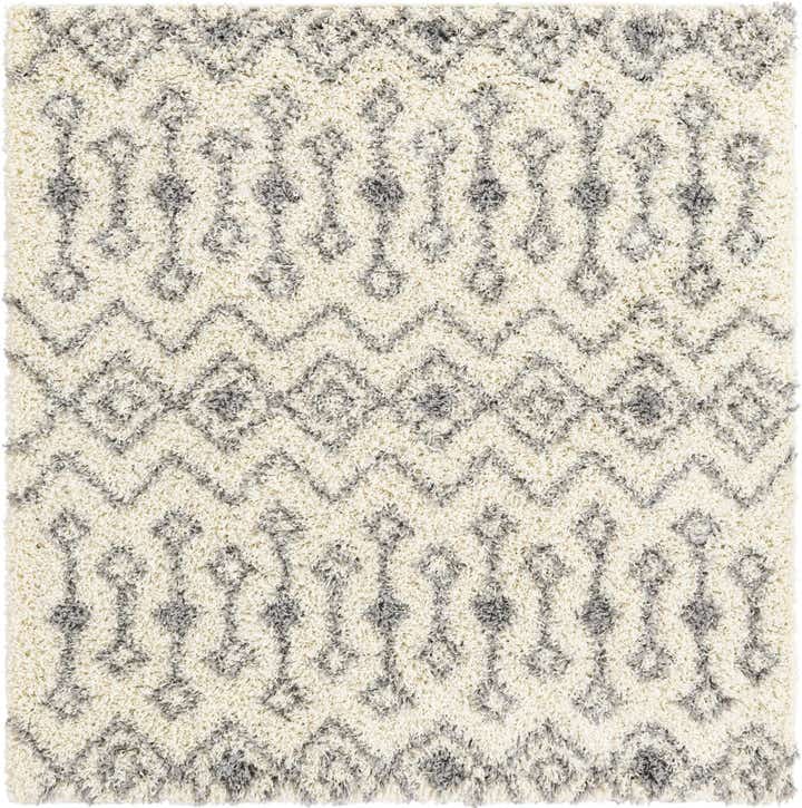 5' 3 x 5' 3 Moroccan Trellis Shag Square Rug