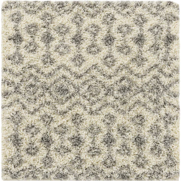 Detail image of 3' x 3' Moroccan Trellis Shag Square Rug