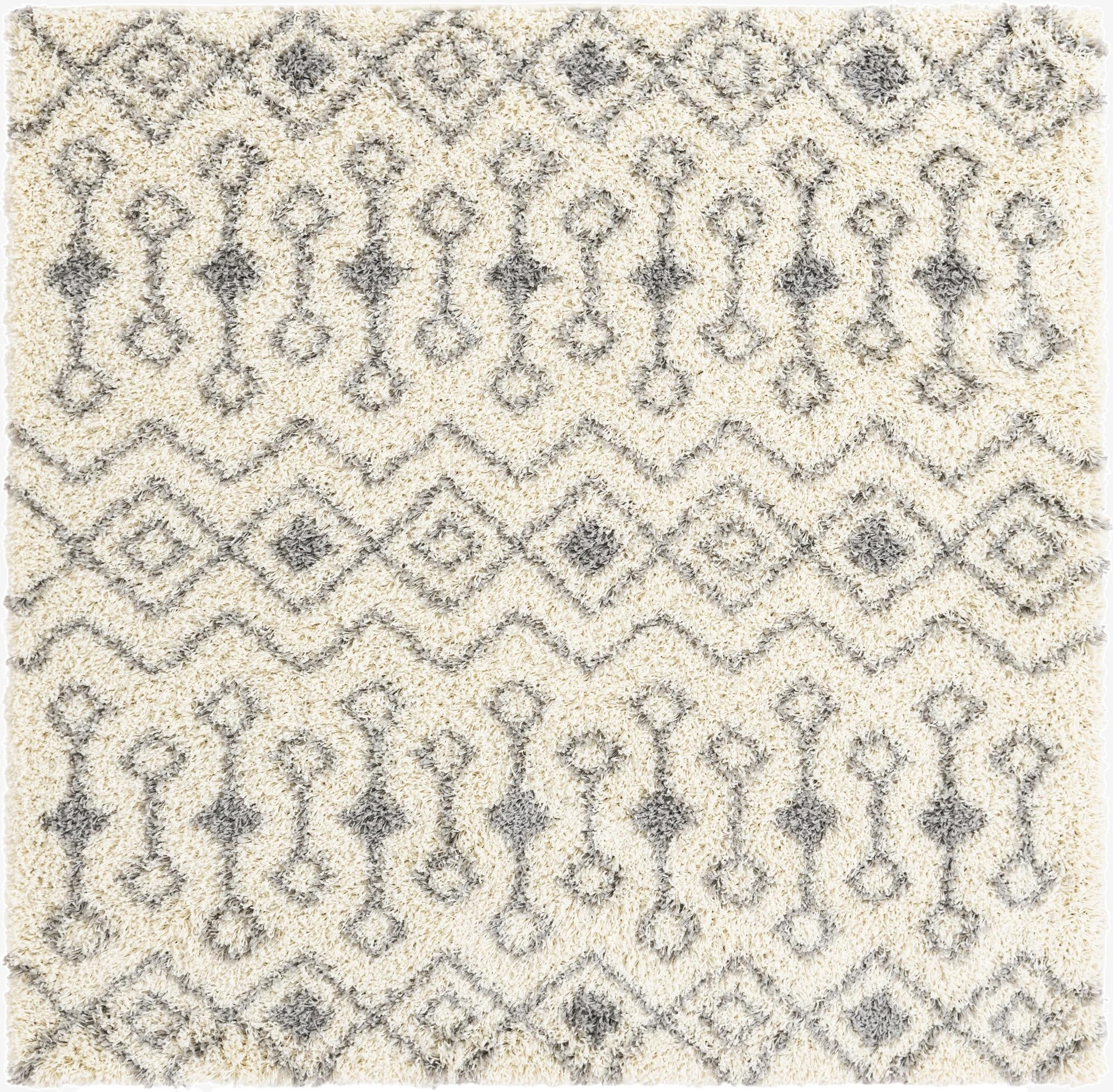 Primary image 6' x 6' Moroccan Trellis Shag Square Rug