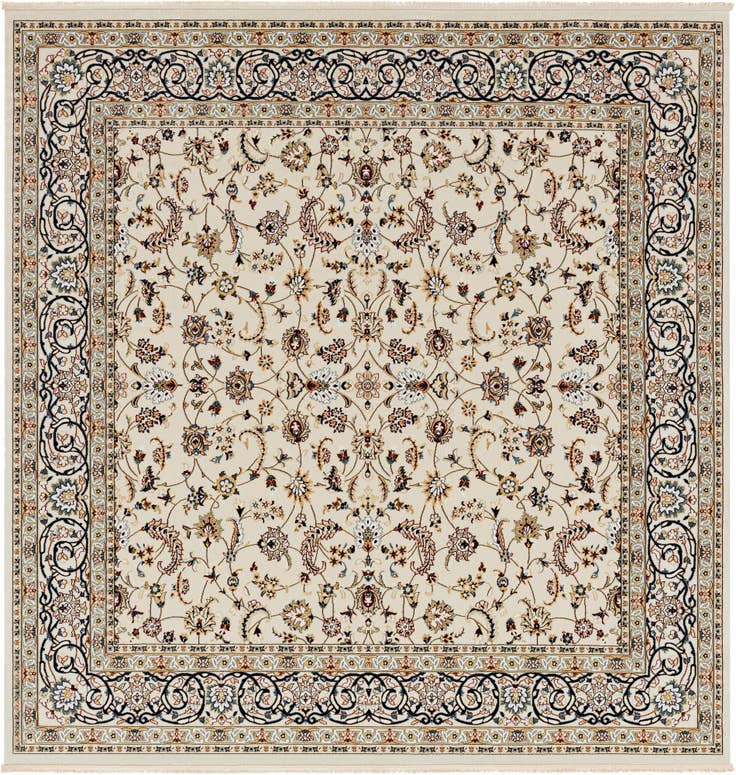 Detail image of 7' 10 x 8' Nain Design Square Rug