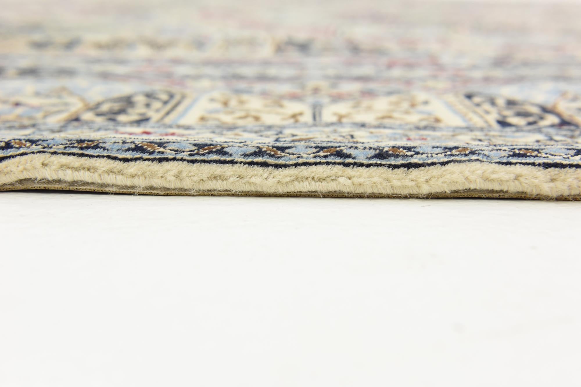 6' 7 x 8' Hand Knotted Nain Persian Square Rug