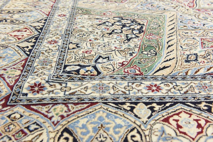 Detail image of 6' 7 x 8' Hand Knotted Nain Persian Square Rug