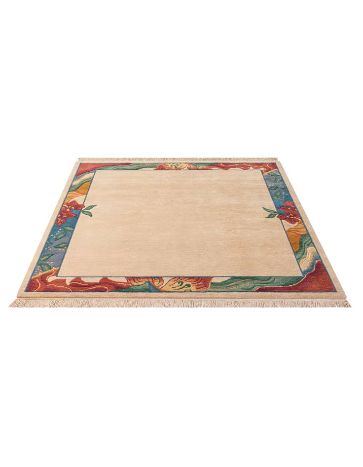 Detail image of 6' 7 x 6' 8 Hand Knotted Nepal Wool Square Rug