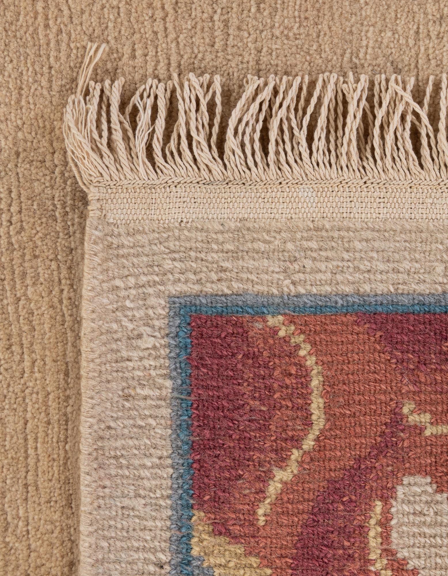 6' 7 x 6' 8 Hand Knotted Nepal Wool Square Rug