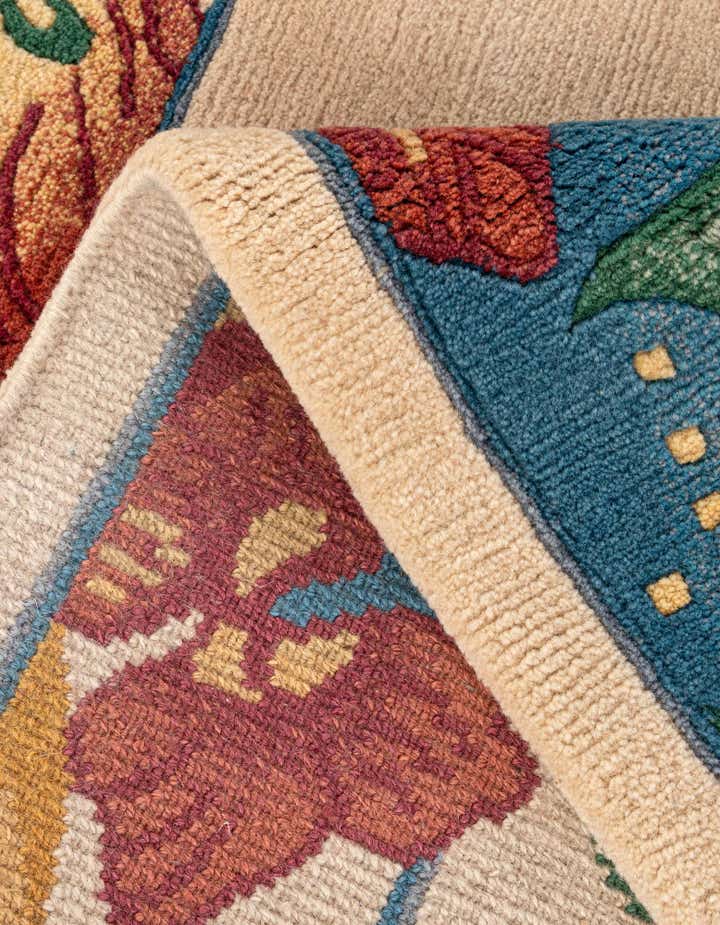 6' 7 x 6' 8 Hand Knotted Nepal Wool Square Rug