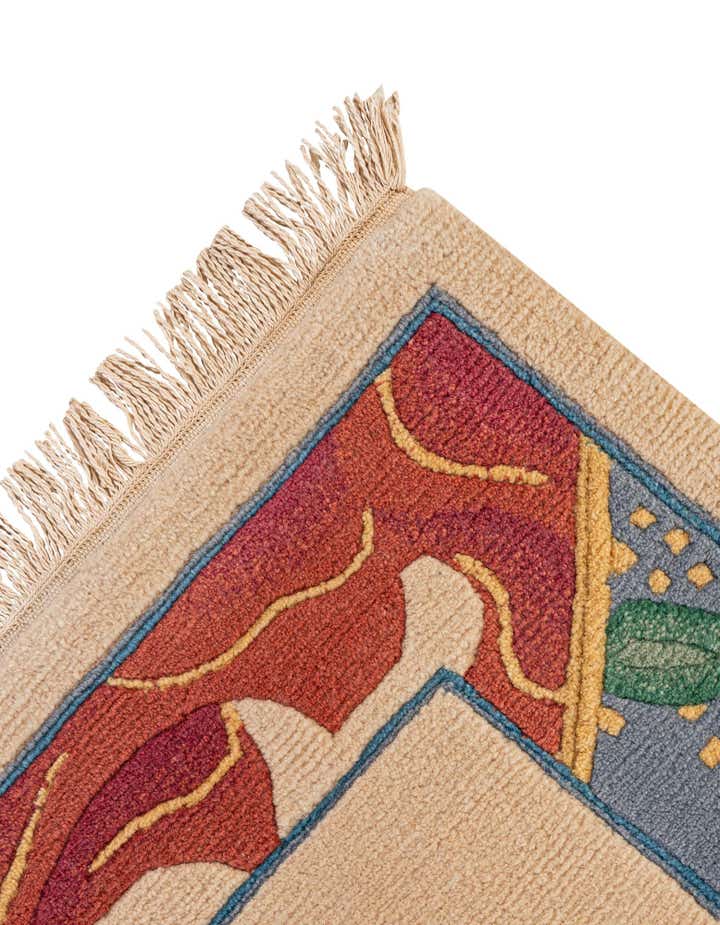 6' 7 x 6' 8 Hand Knotted Nepal Wool Square Rug