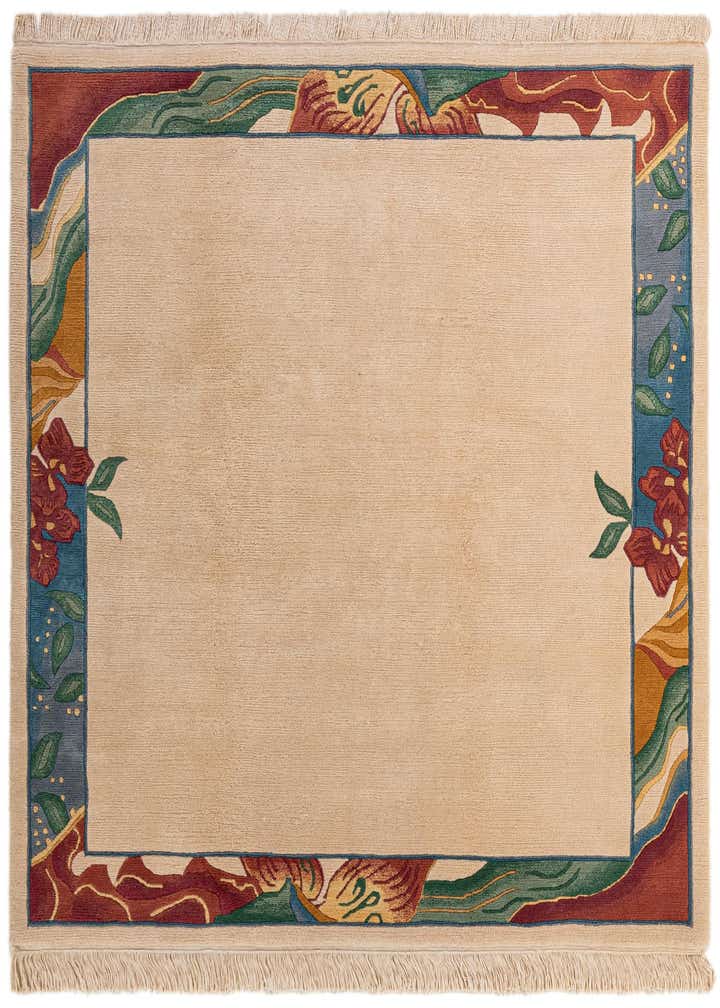 6' 7 x 6' 8 Hand Knotted Nepal Wool Square Rug