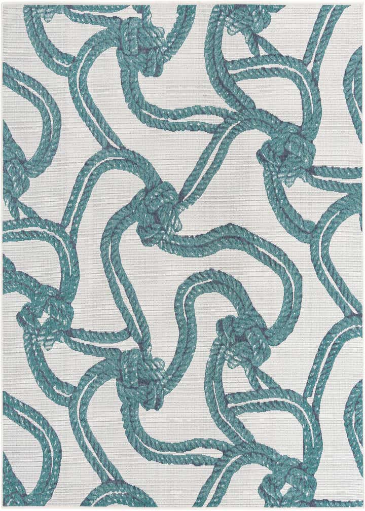 7' 10 x 7' 10 Easy-Clean Coastal Indoor / Outdoor Square Rug
