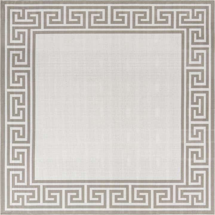 7' 10 x 7' 10 Easy-Clean Coastal Indoor / Outdoor Square Rug