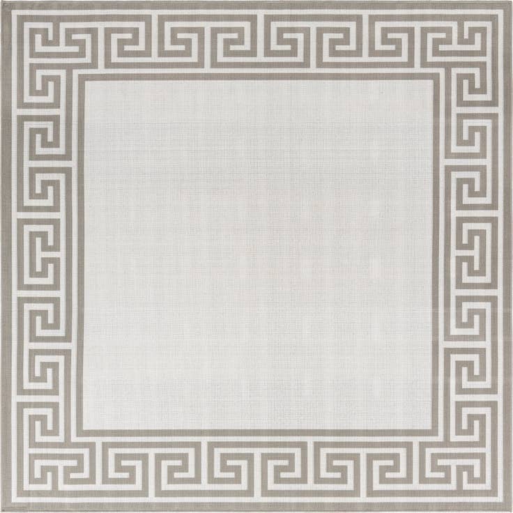 Detail image of 7' 10 x 7' 10 Easy-Clean Coastal Indoor / Outdoor Square Rug