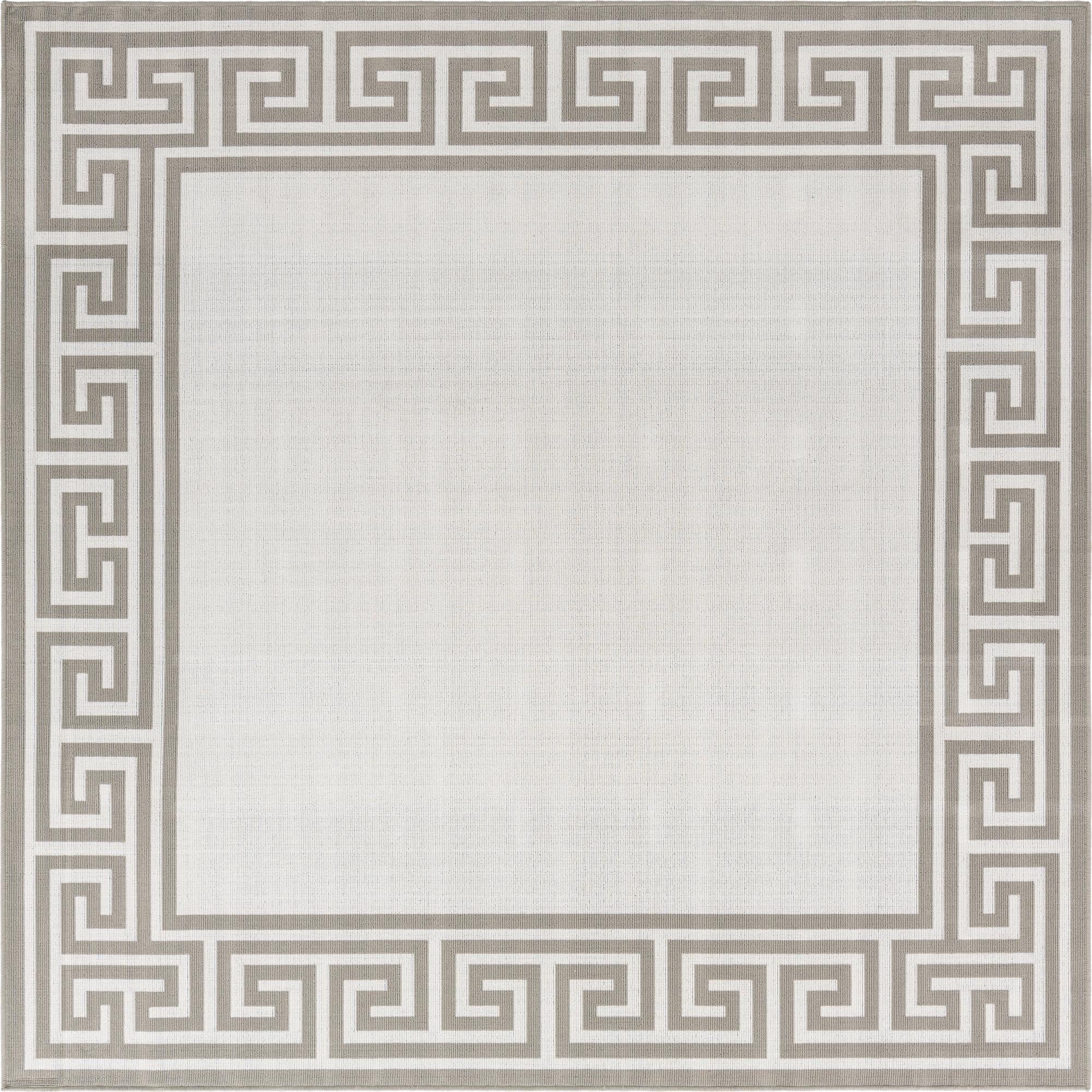 7' 10 x 7' 10  Washable Coastal Indoor / Outdoor Square Rug